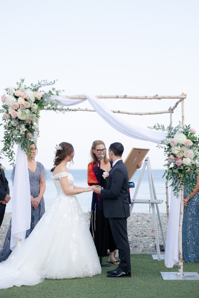 Outdoor wedding ceremony in Massachusetts