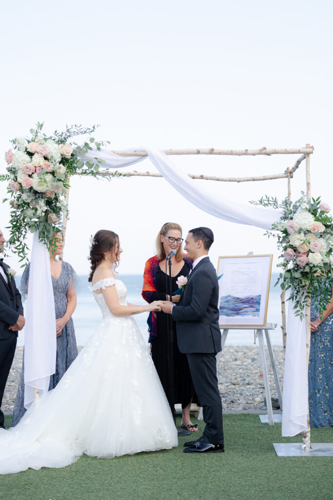 Outdoor wedding ceremony in Massachusetts