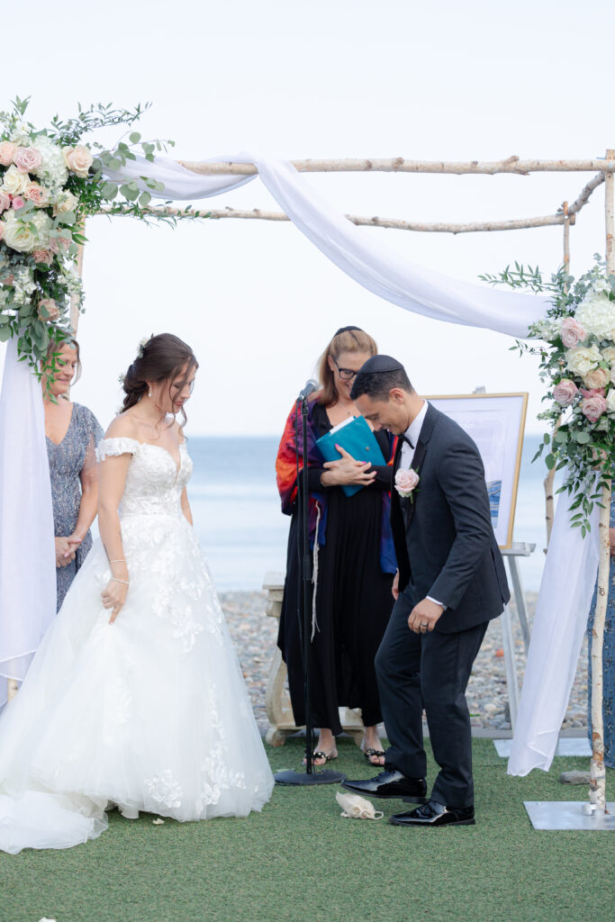 Outdoor wedding ceremony in Massachusetts