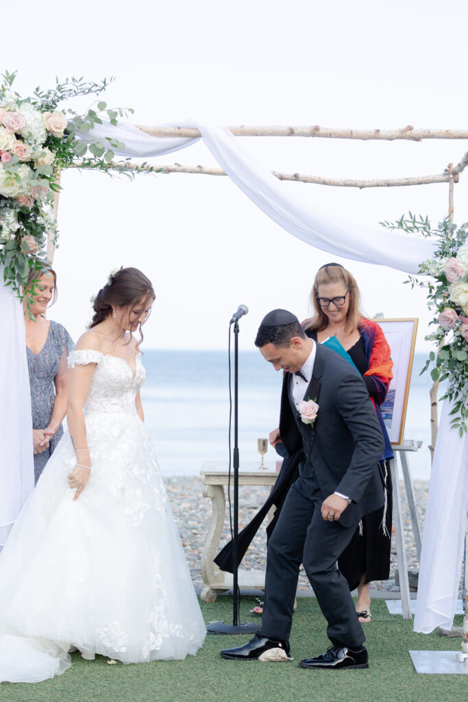 Outdoor wedding ceremony in Massachusetts