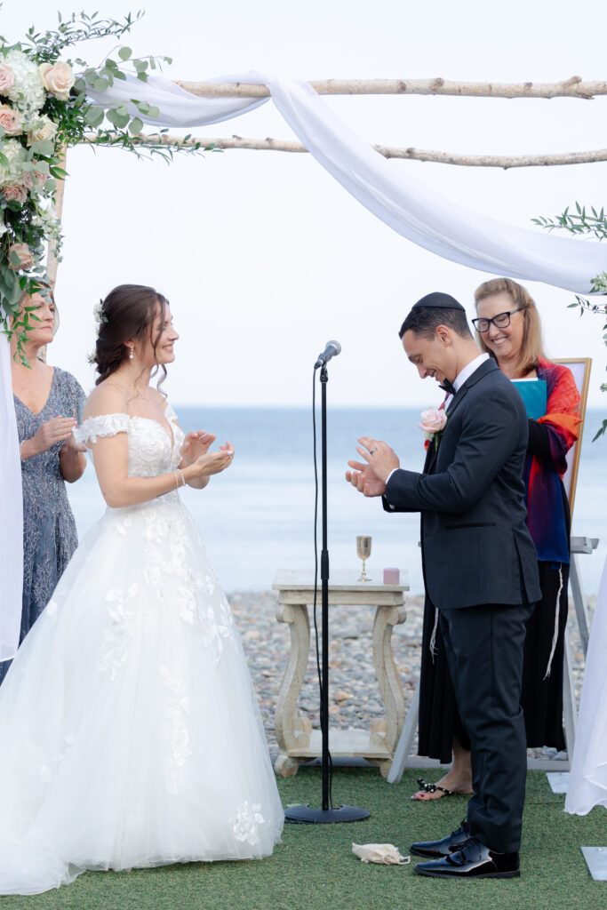 Outdoor wedding ceremony in Massachusetts