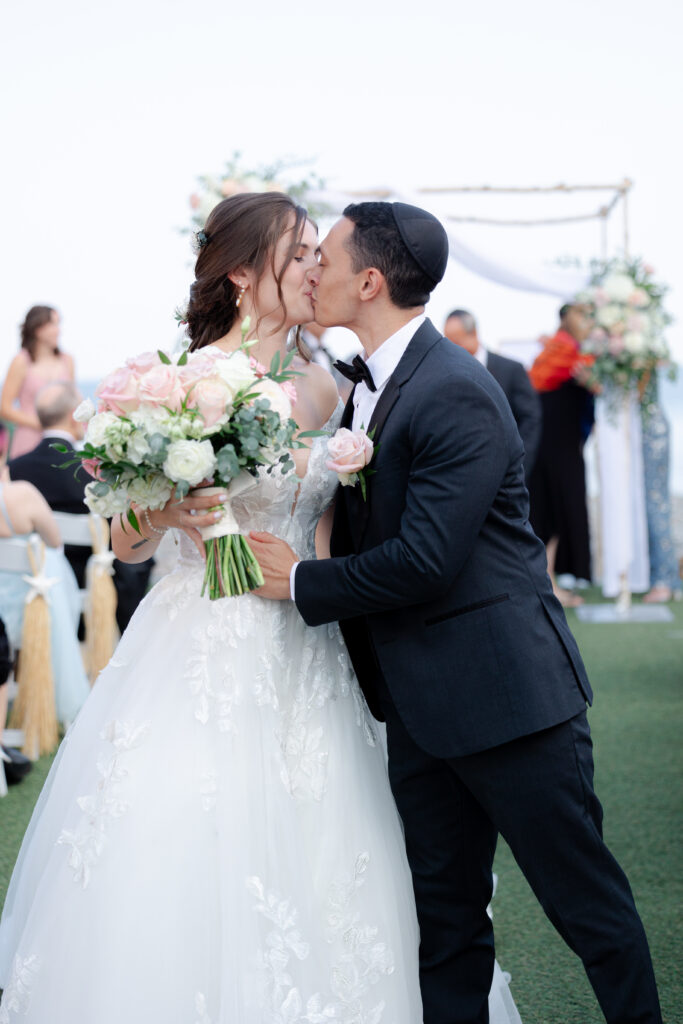 Outdoor wedding ceremony in Massachusetts