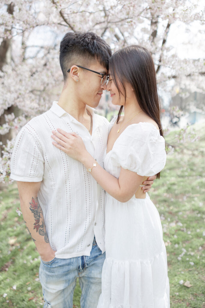 Cherry Blossom Couple Photos at NYC Central Park