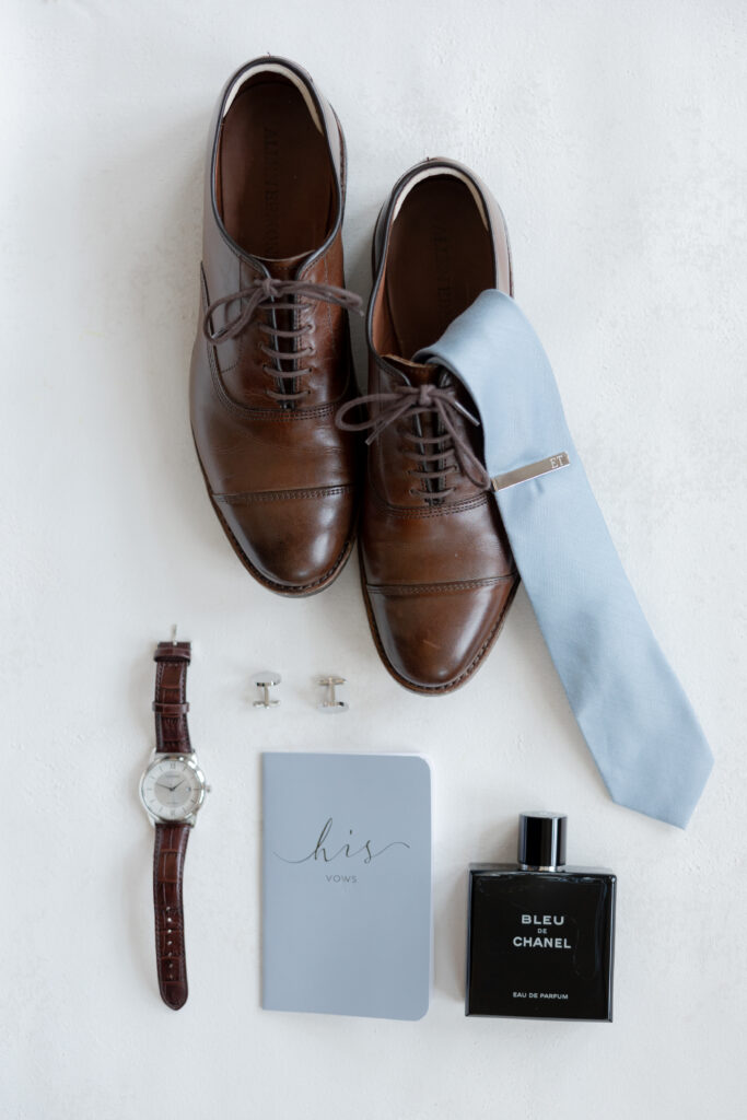 Groom flatlay details