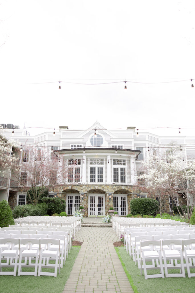 Wedding ceremony outdoor details