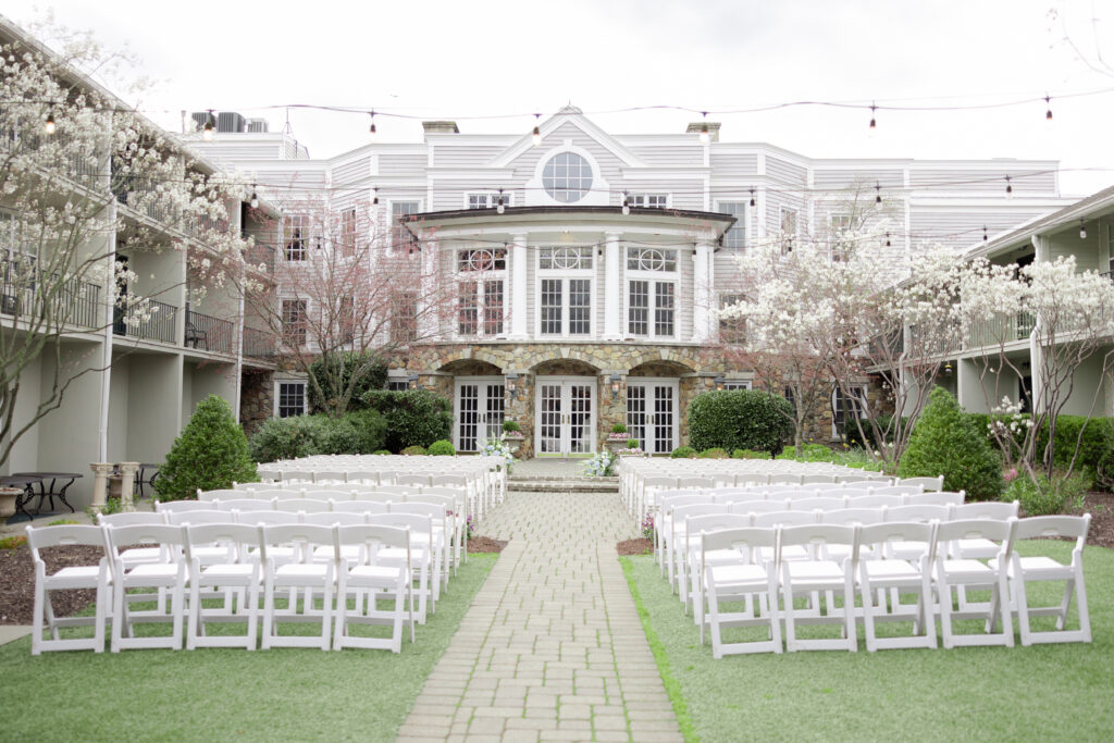 Wedding ceremony outdoor details