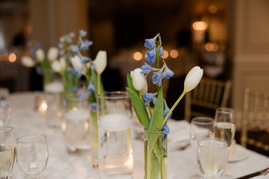 Wedding reception table details