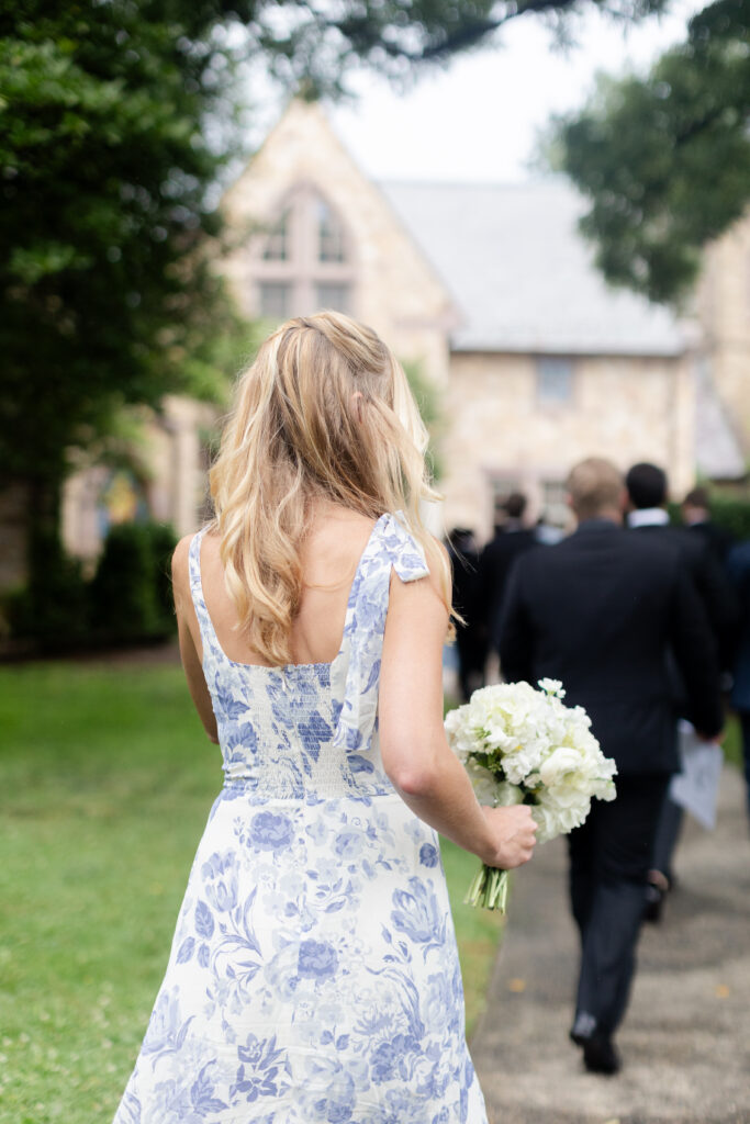 Bridesmaid candid moment