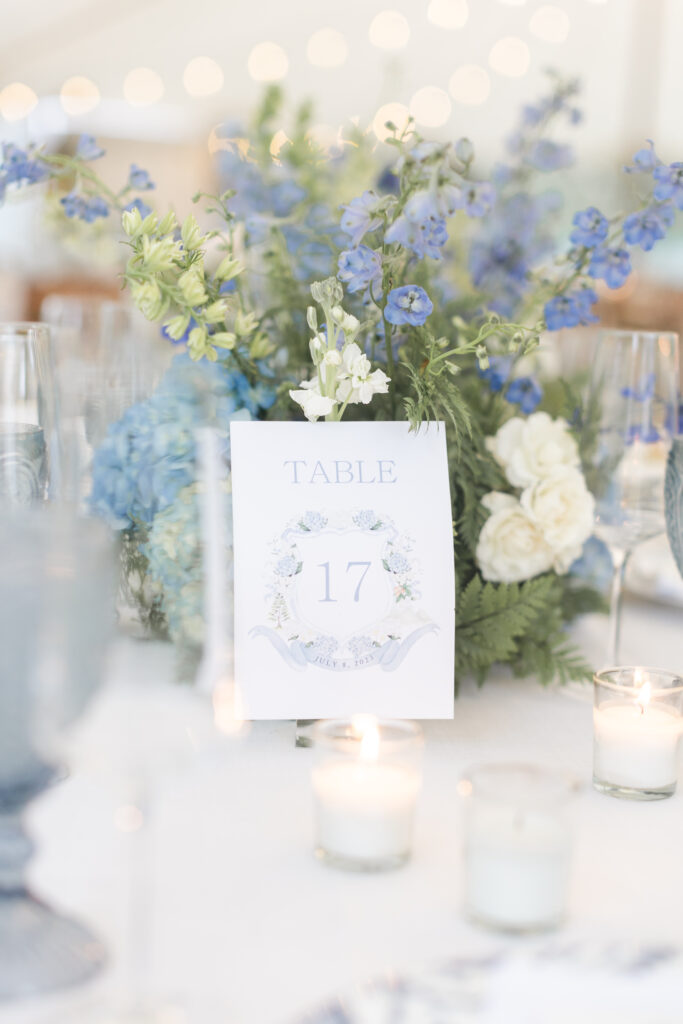 Wedding reception table decor