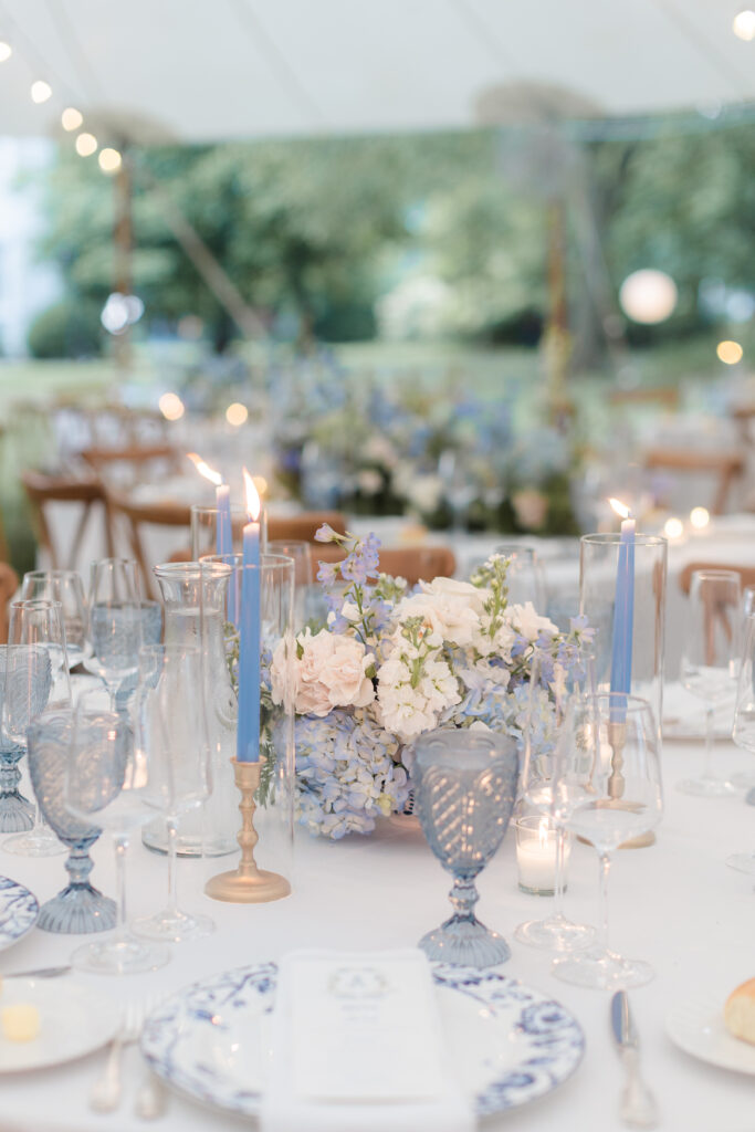 Wedding reception table decor