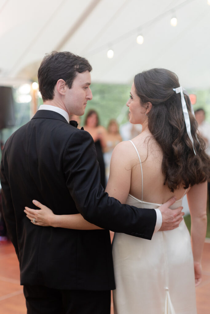 Bride and groom first dance