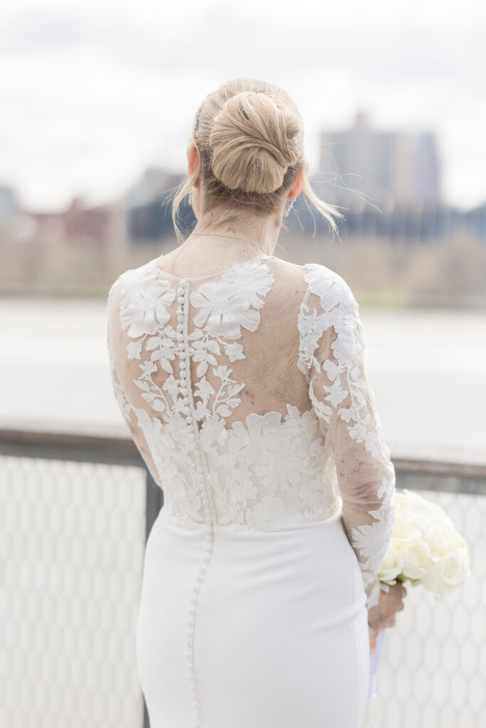 Bride portrait back