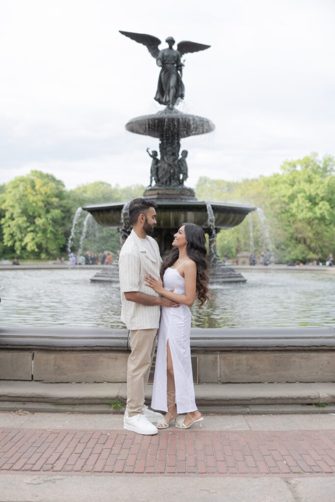 Spring NYC Engagement Session at Bethesda Fountain