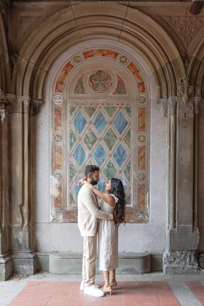 Spring Engagement Session at Bethesda Terrace NYC