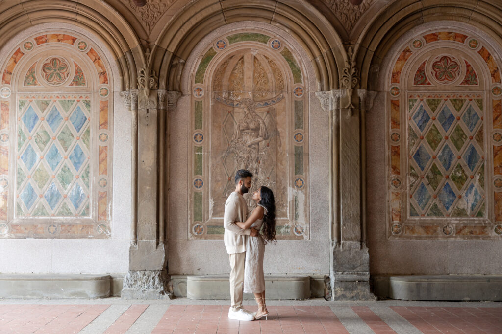 Spring Engagement Session at Bethesda Terrace NYC