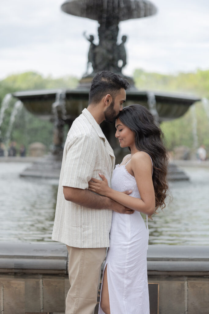 Spring NYC Engagement Session at Bethesda Fountain