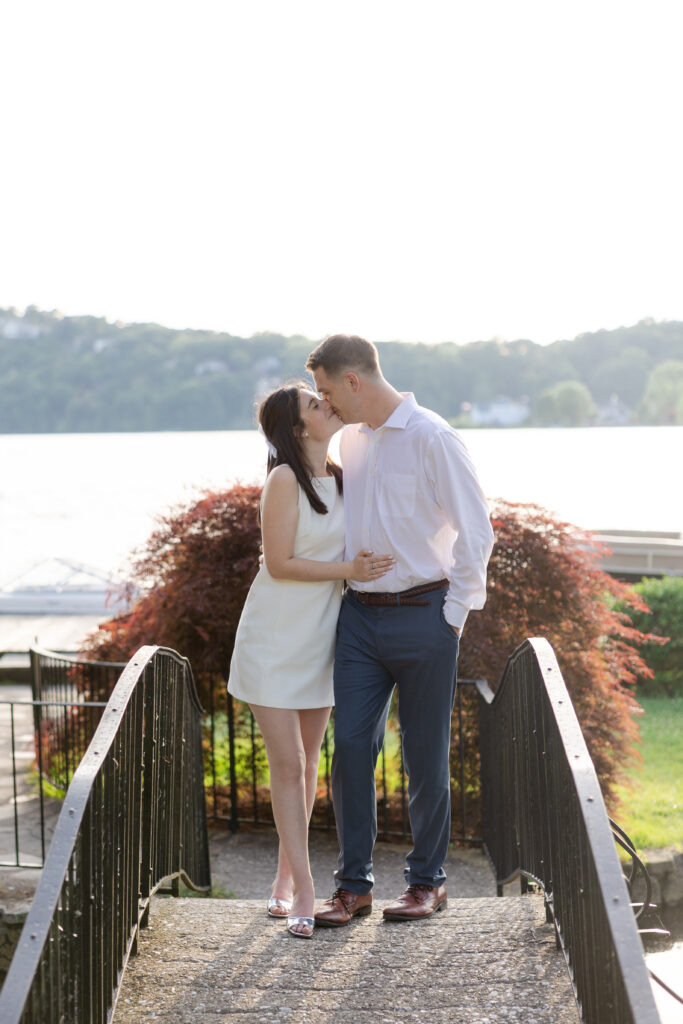 Lake Mohawk Engagement Photos of couple