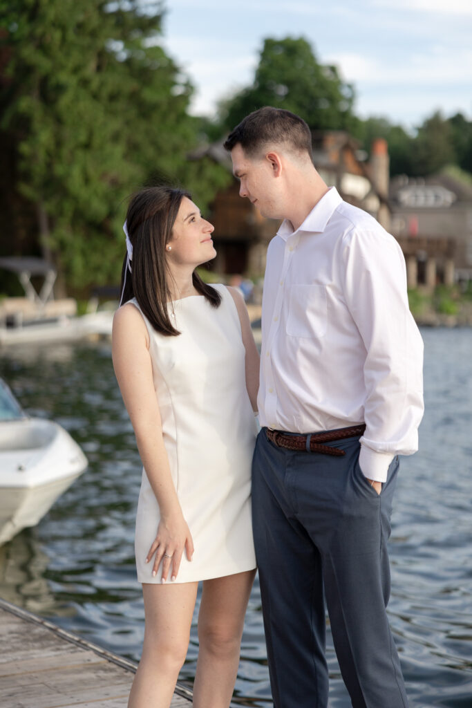 Lake Mohawk Couple Photos on dock