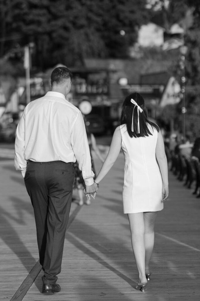 Black and white engagement photos