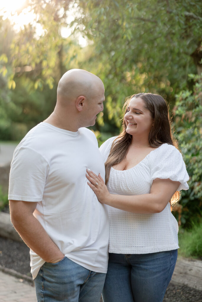 Engagement couple photos at Sayen House and Gardens