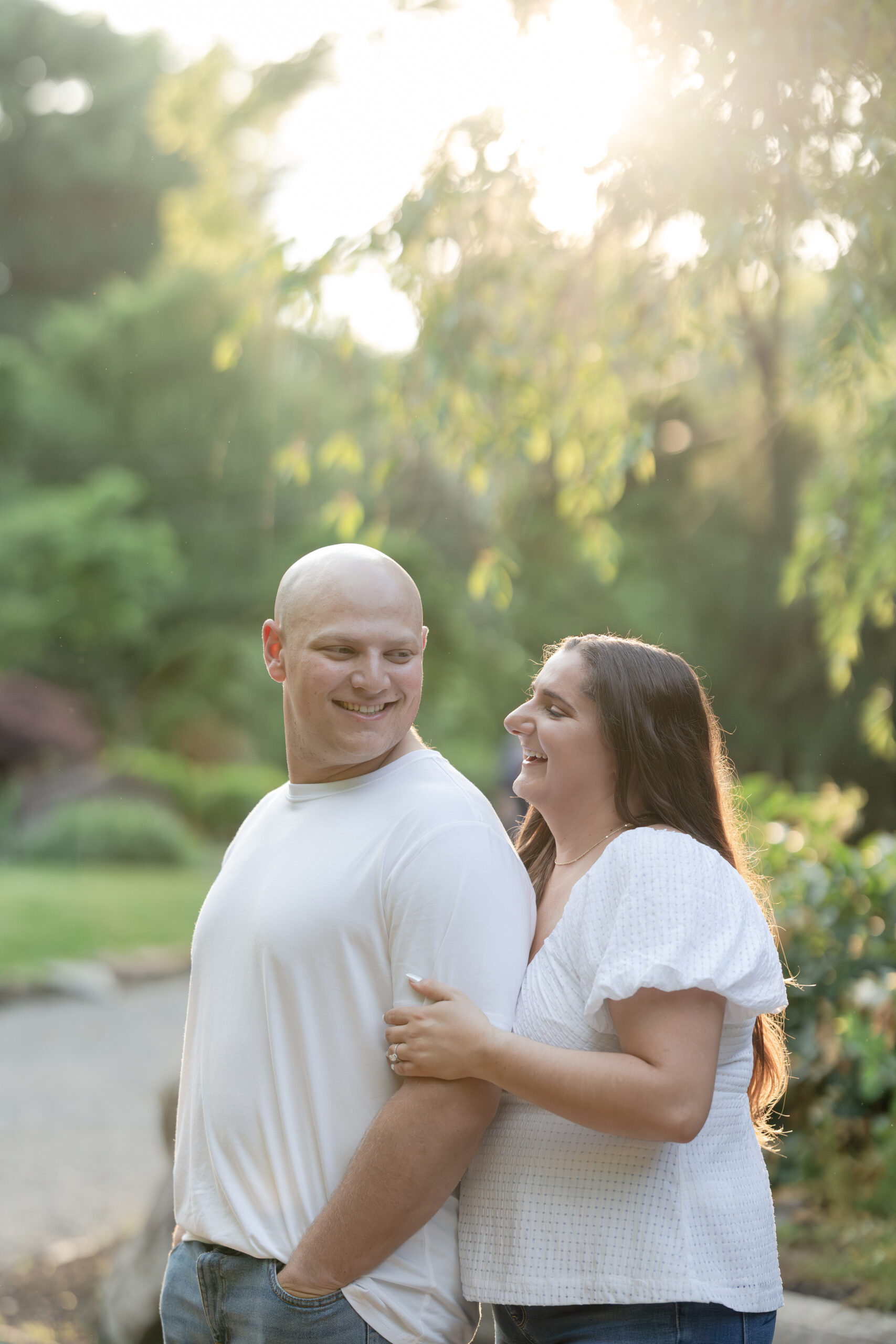 Engagement couple photos at Sayen House and Gardens