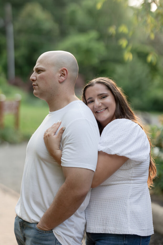 Engagement couple photos at Sayen House and Gardens