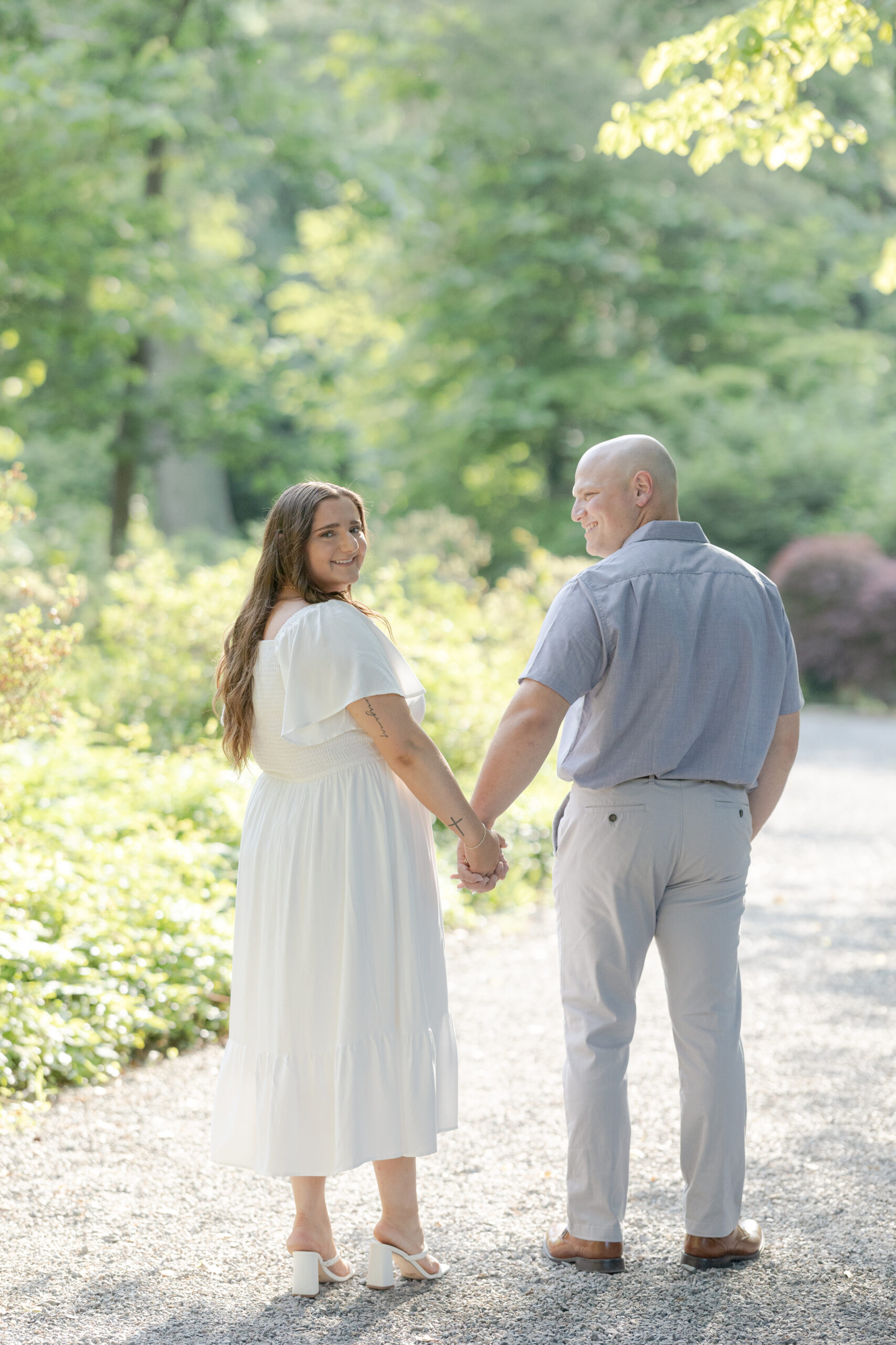 Romantic engagement session at Sayen House and Gardens