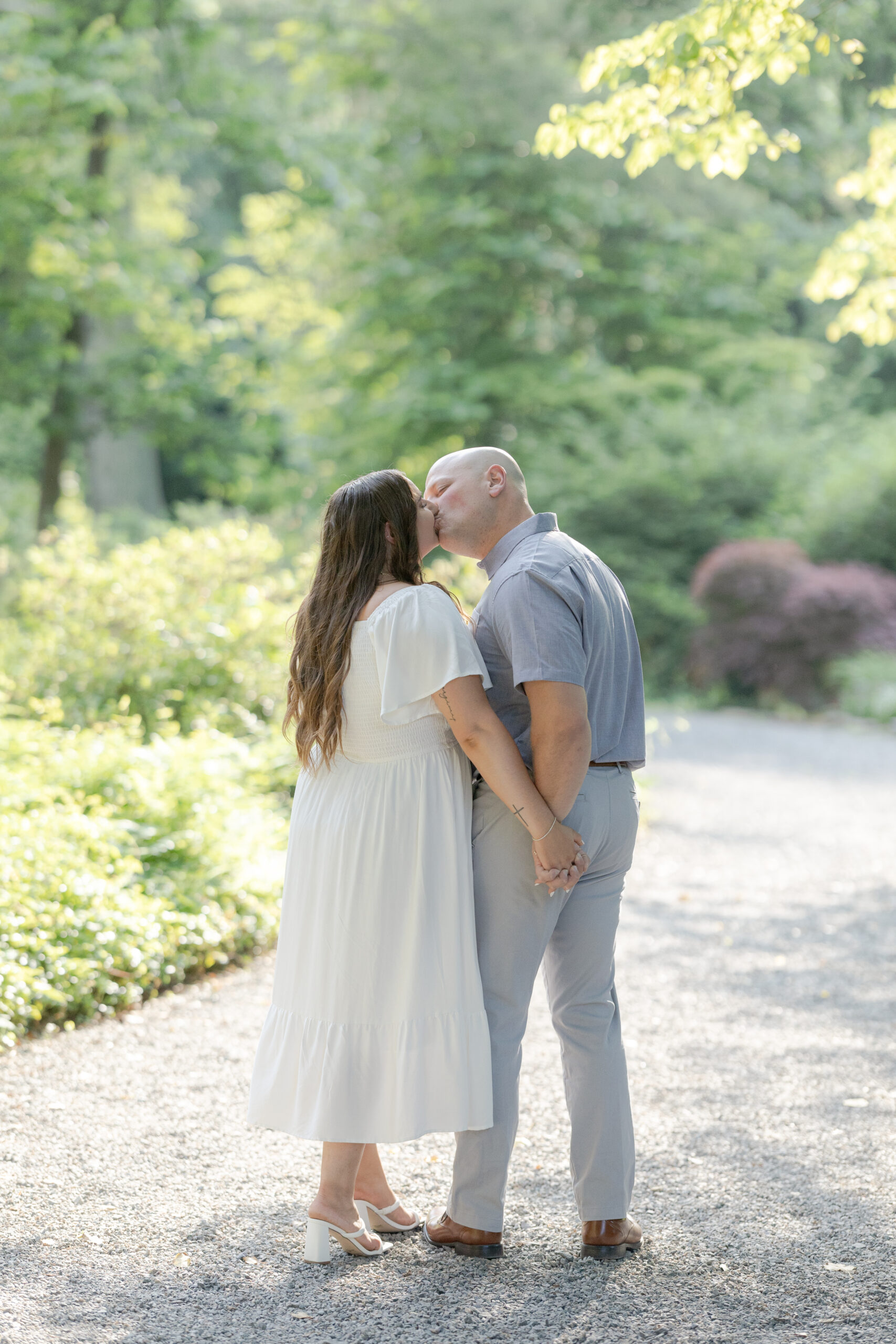 Romantic engagement session at Sayen House and Gardens