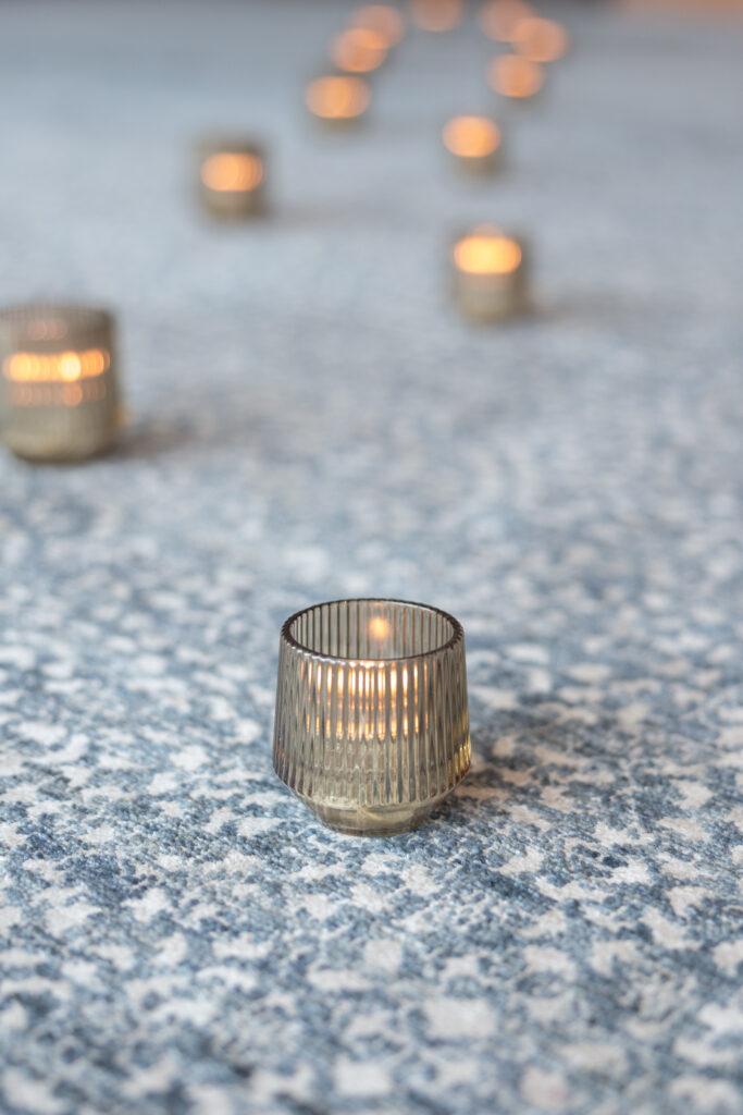 Candles inside Manhatta Restaurant Private Room