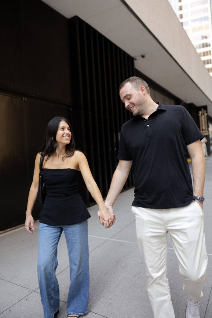 Financial district engagement photos in NYC