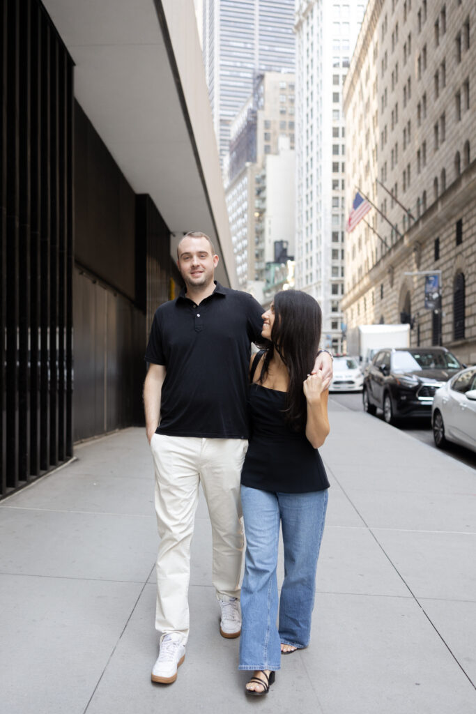 Financial district engagement photos in NYC