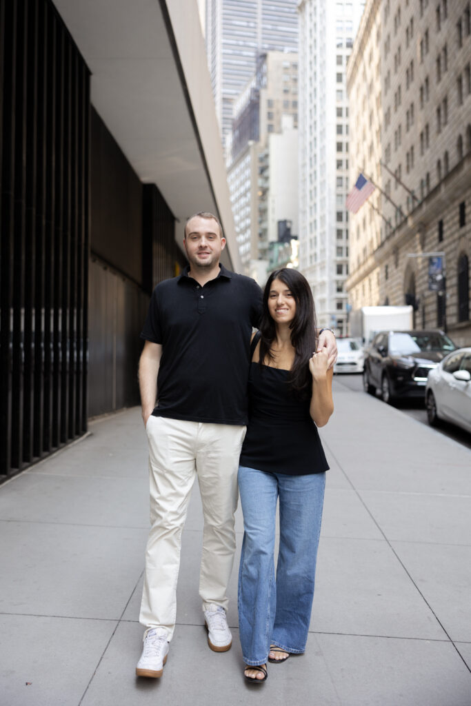 Financial district engagement photos in NYC