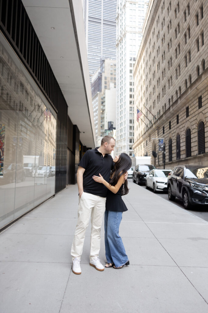 Financial district engagement photos in NYC