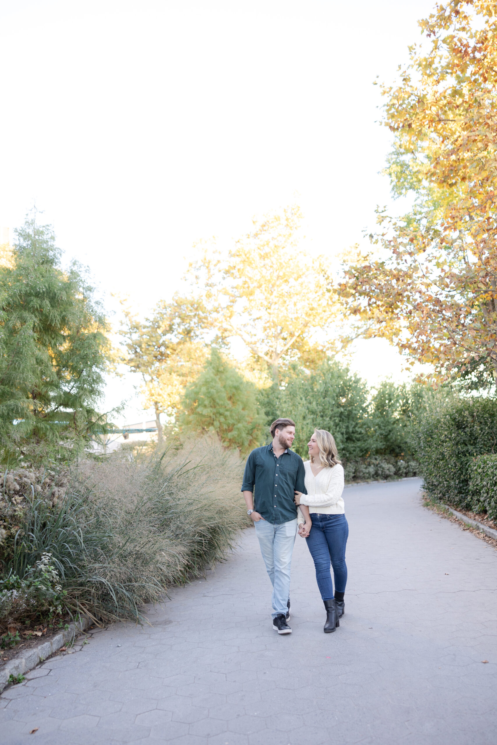 Fall Engagement Photos in NYC Battery Park