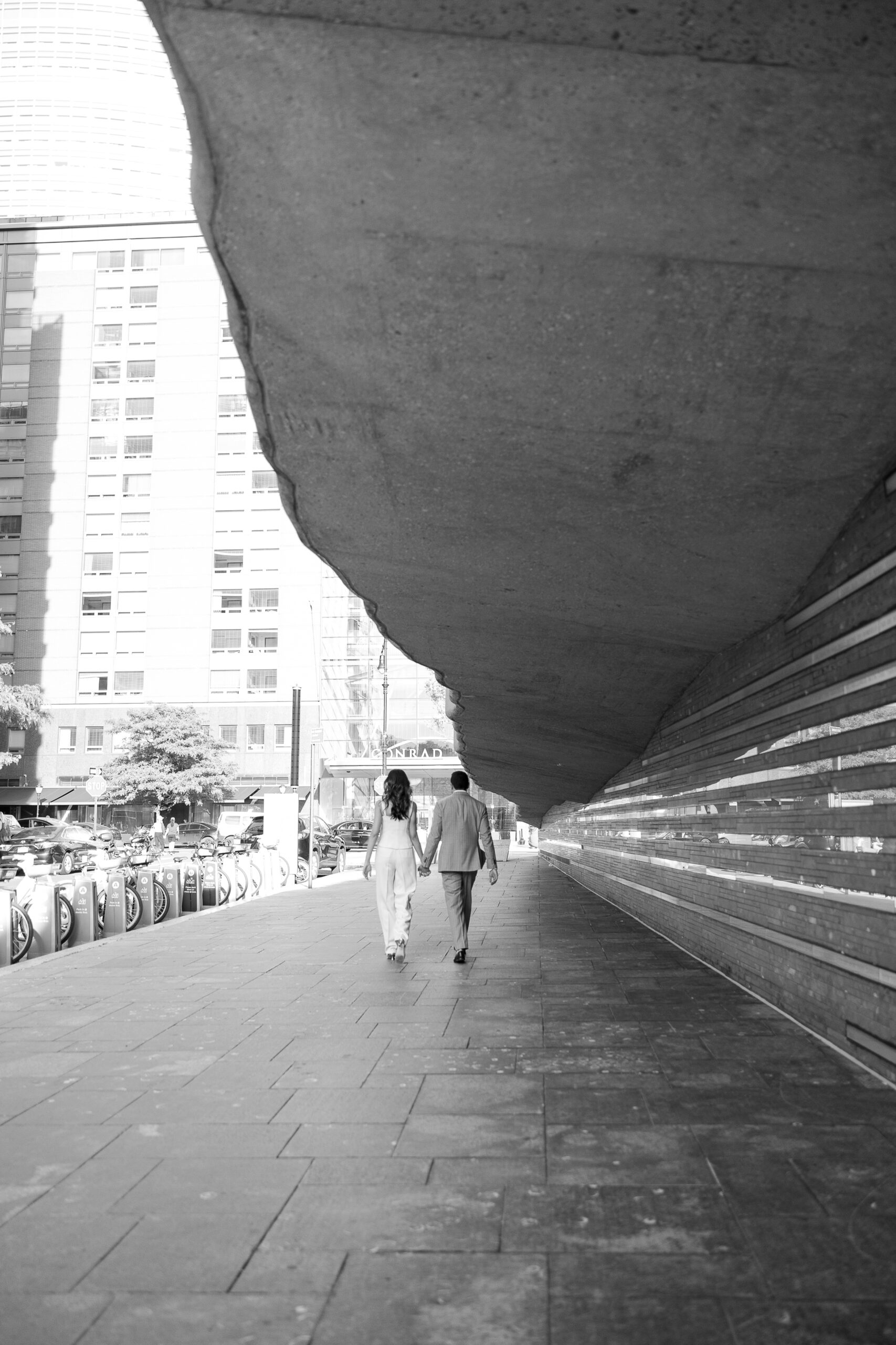 Black and white NYC couples photo