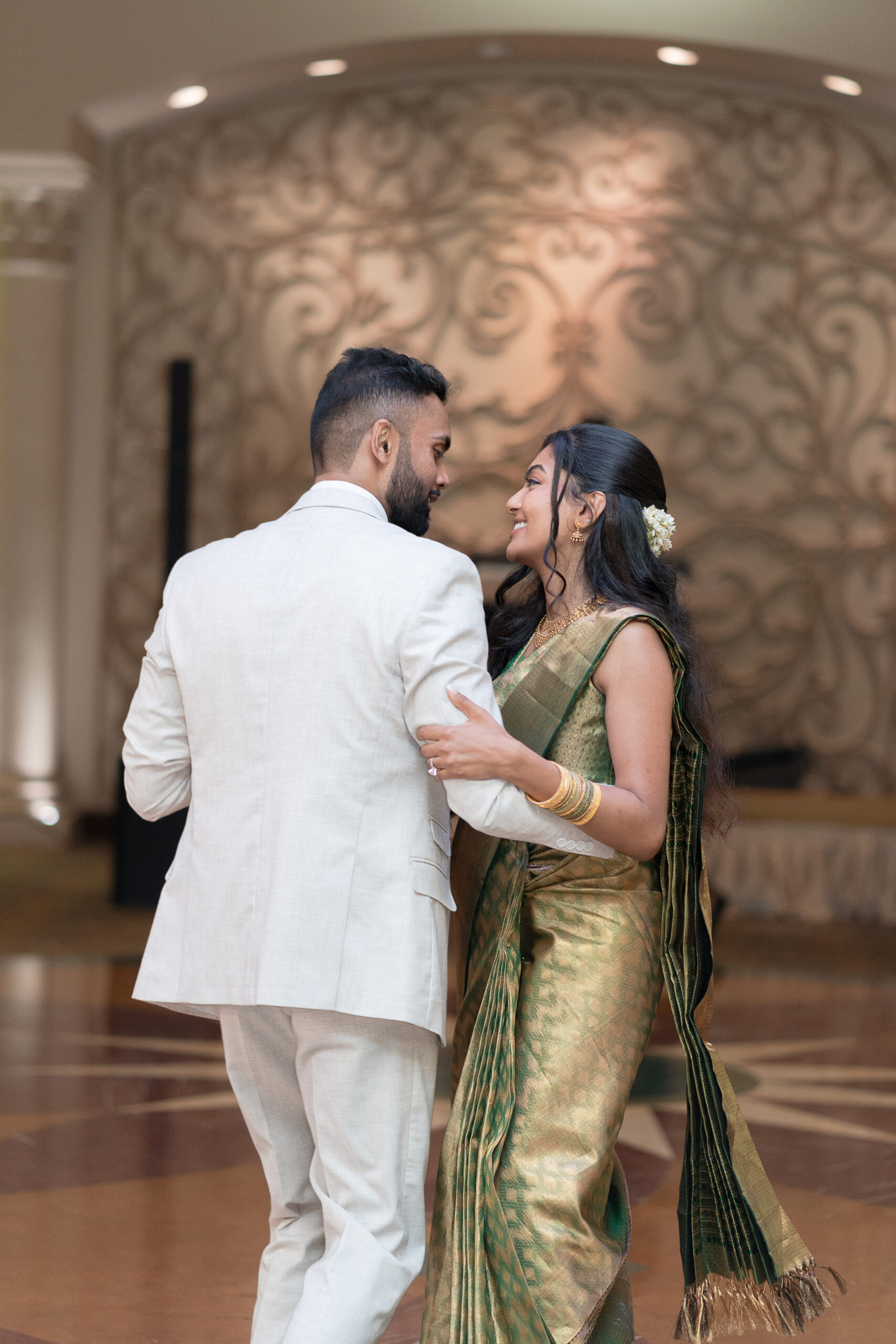 Bride and groom first dance at NY Indian Wedding