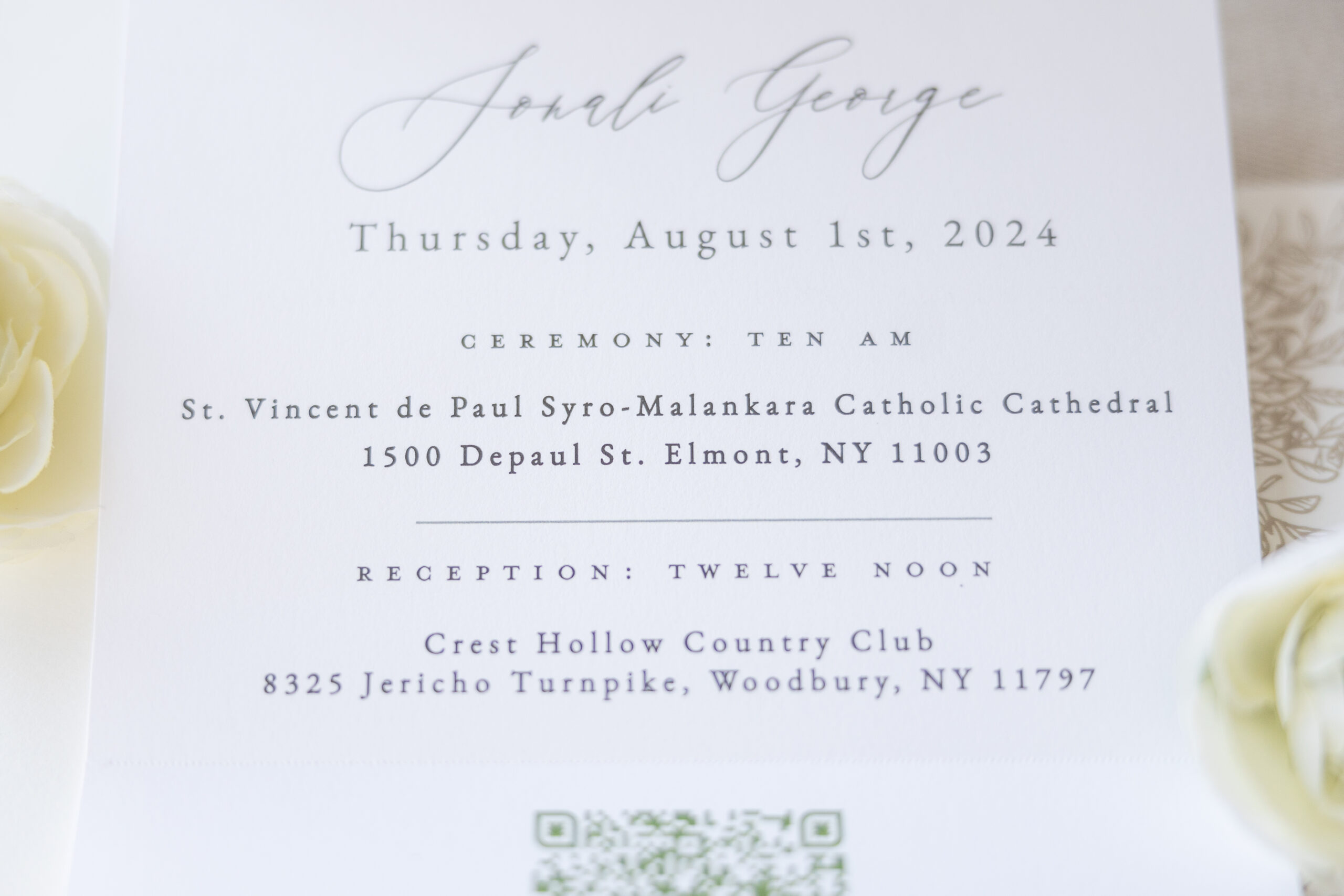 Wedding details for Crest Hollow Country Club