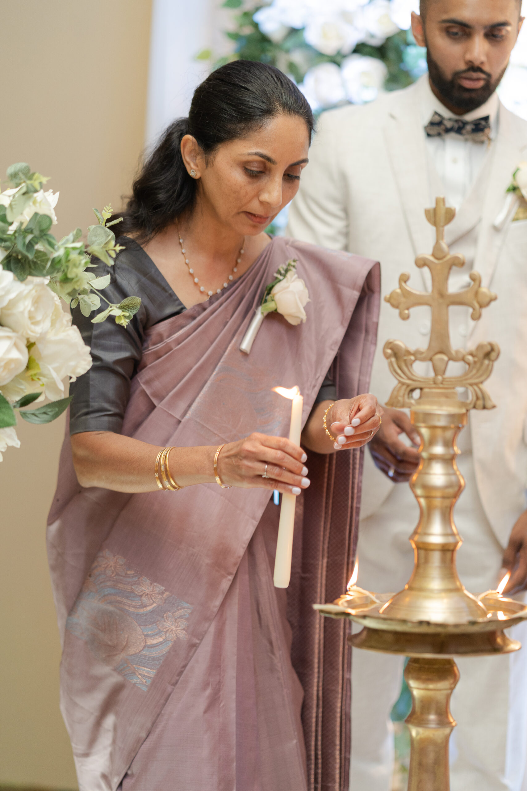 Candle lighting ceremony for Indian wedding