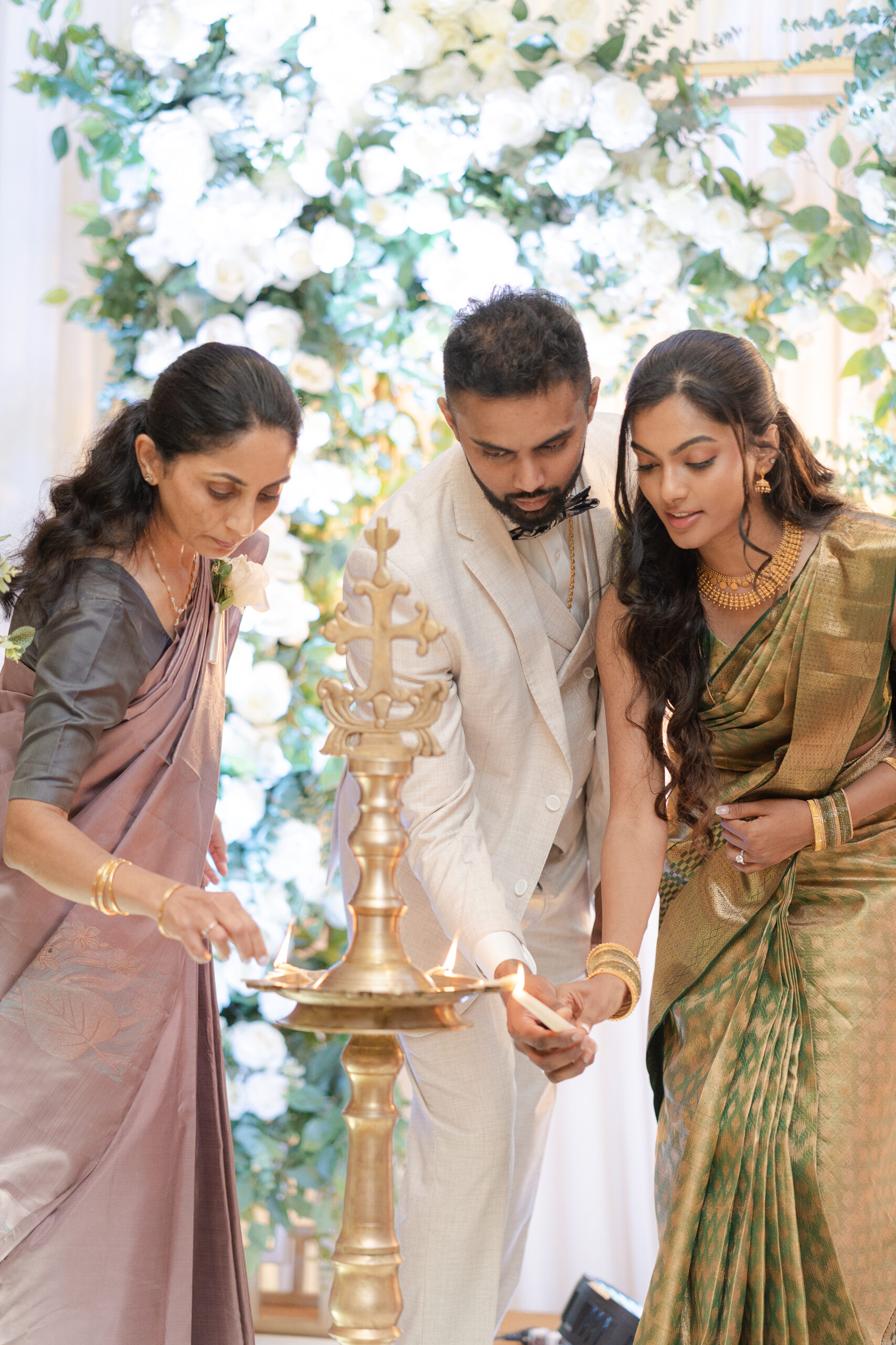 Candle lighting ceremony for Indian wedding