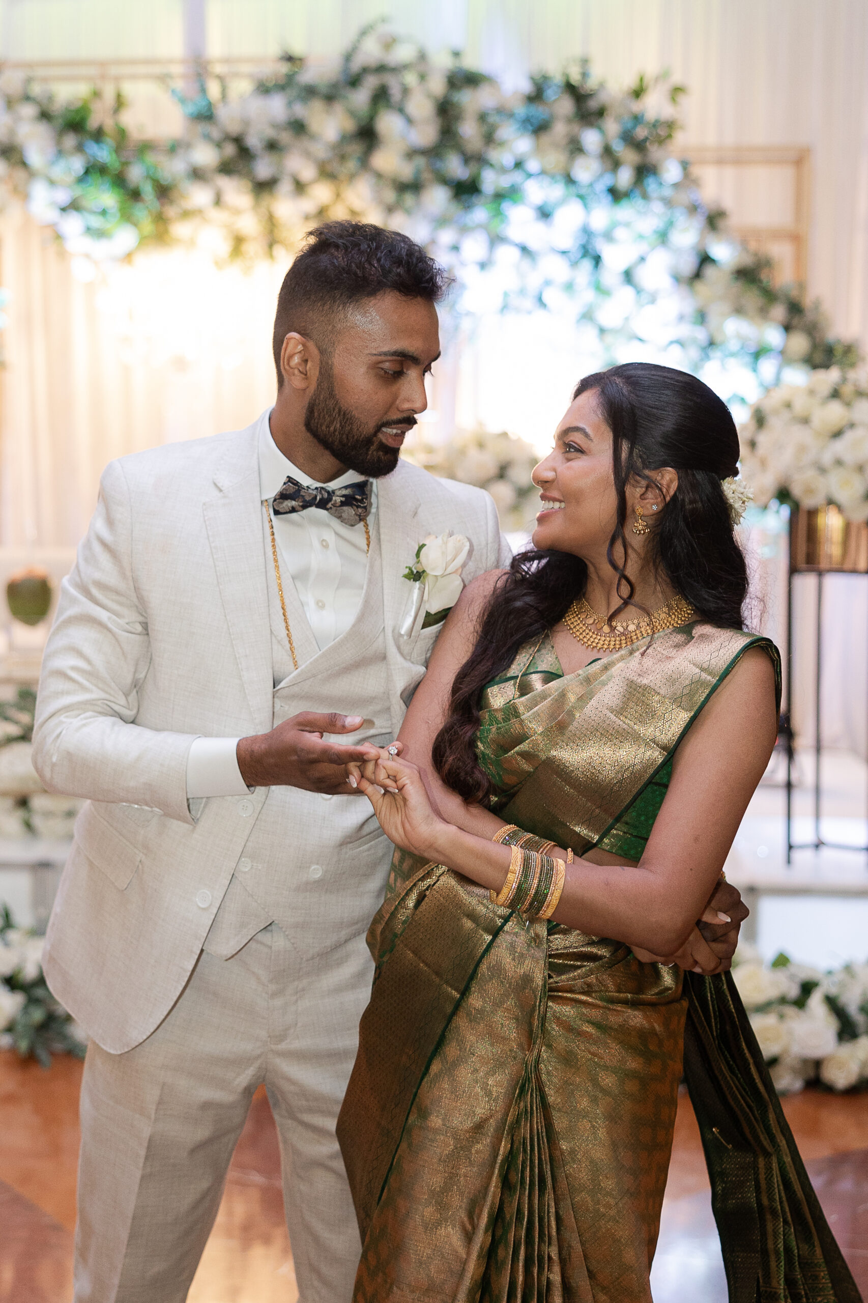 Bride and groom first dance at NY Indian Wedding