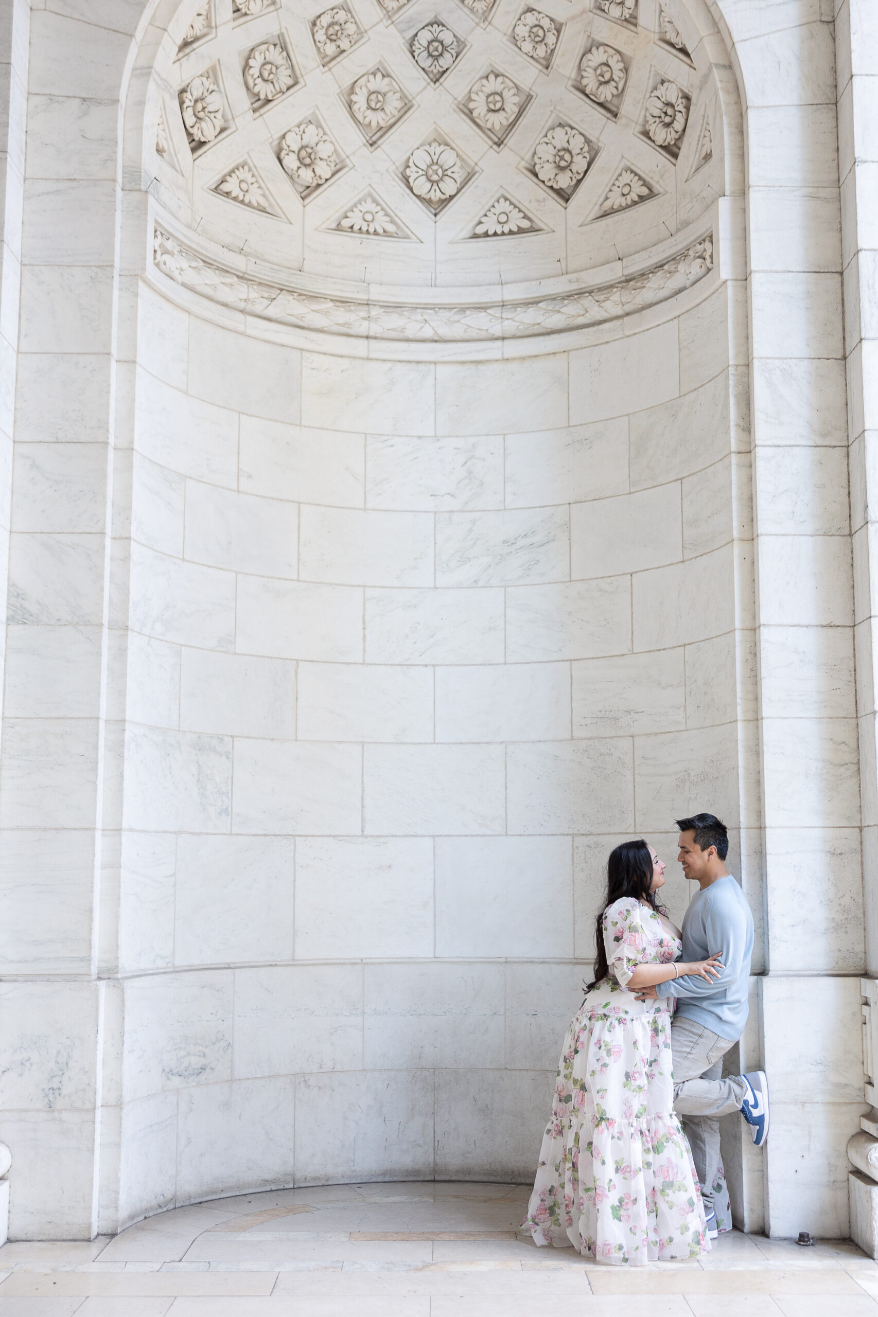Fall Engagement Photos at New York Public Library