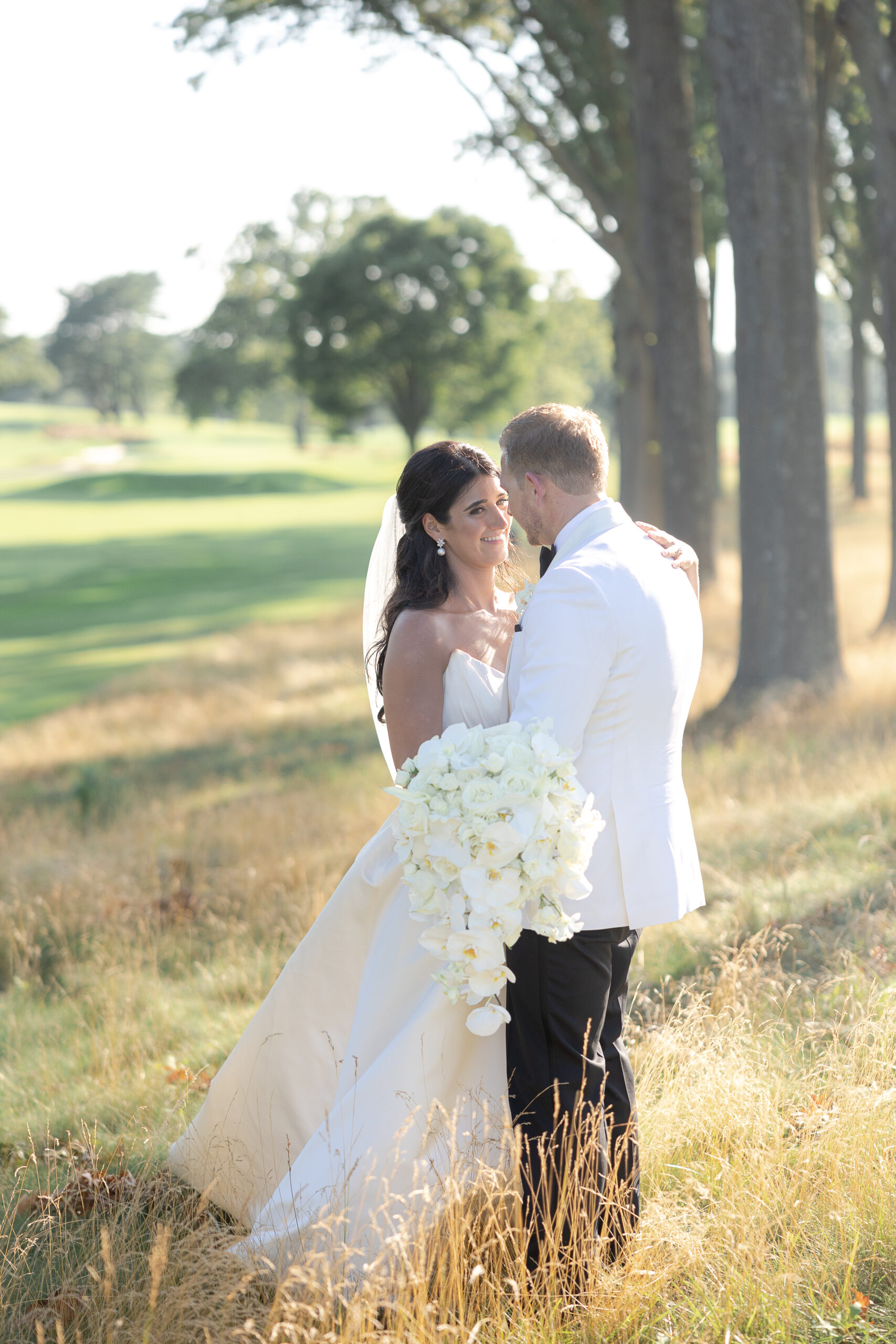 Wedding photos of bride and groom at North Hempstead Country Club