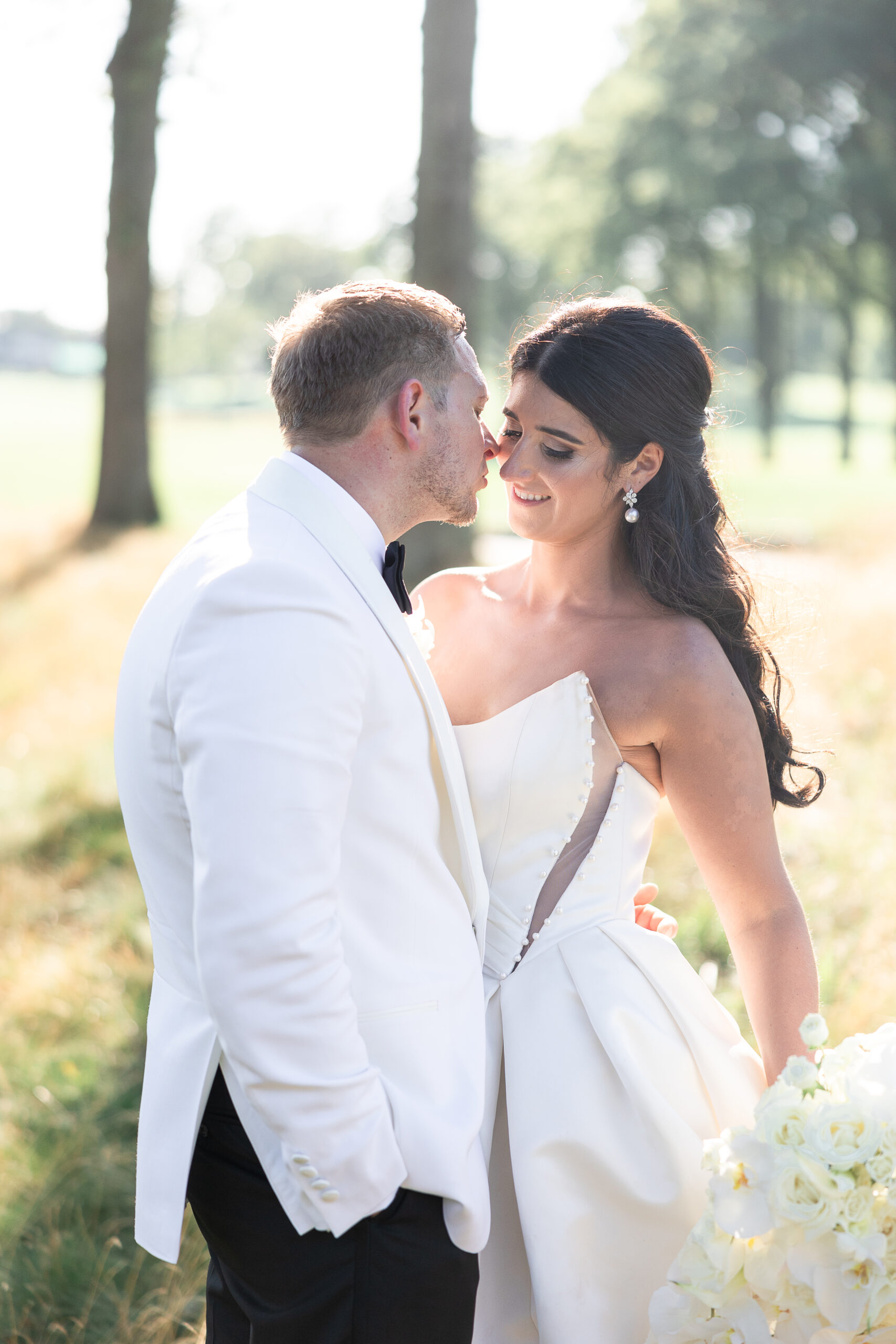 Wedding photos of bride and groom at North Hempstead Country Club
