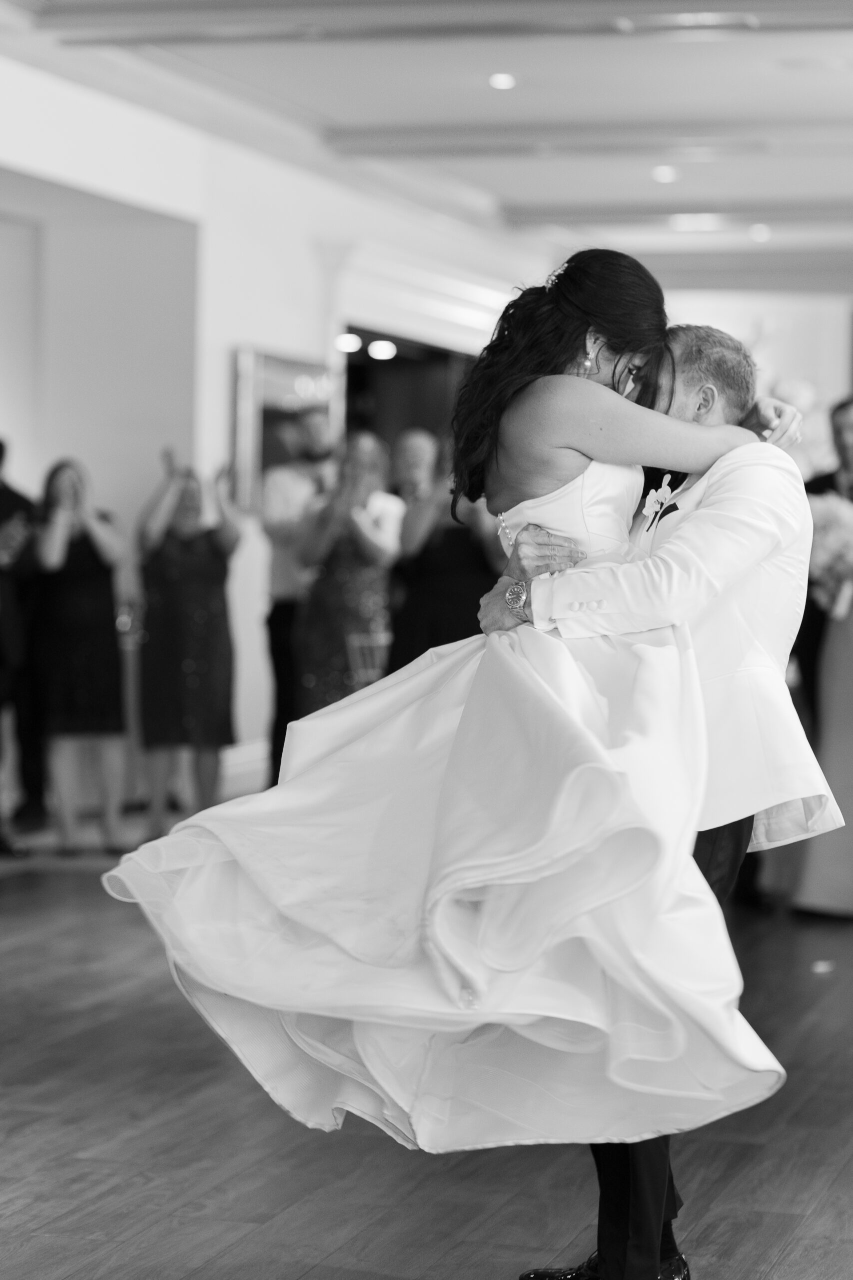 Black and white wedding reception of New York Wedding Venue