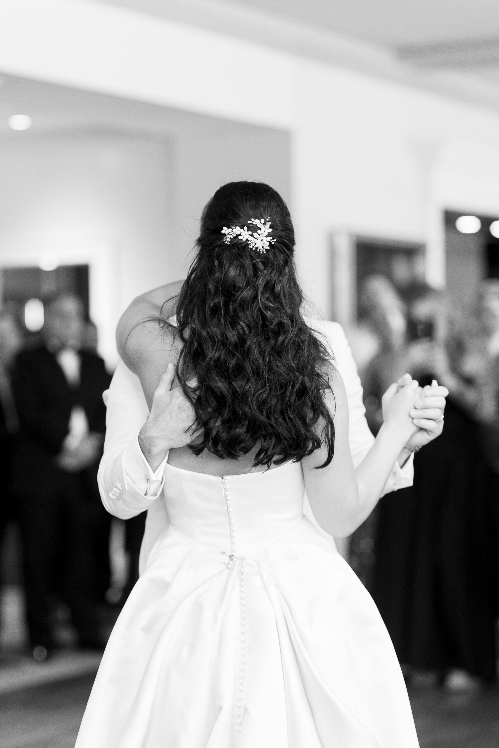 Black and white wedding reception of New York Wedding Venue