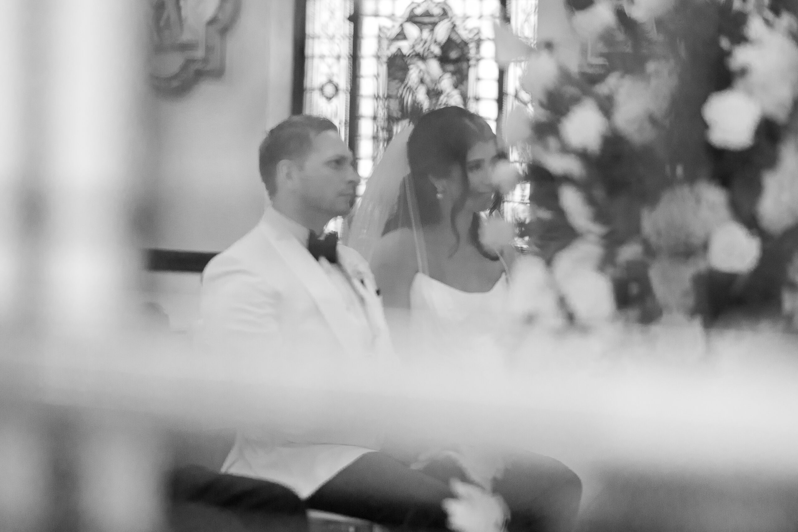 Bride and groom at NY wedding ceremony