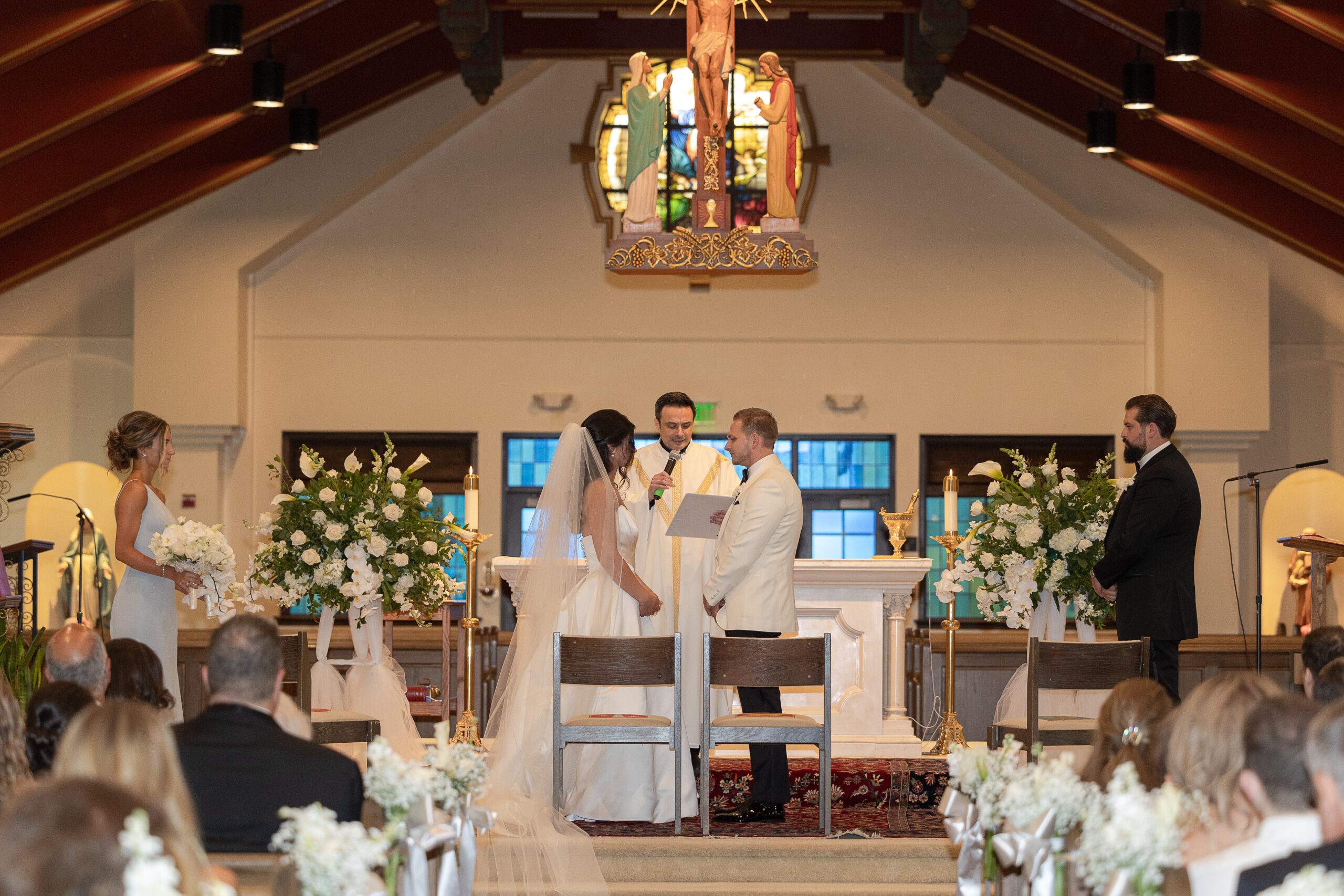 Bride and groom at NY wedding ceremony