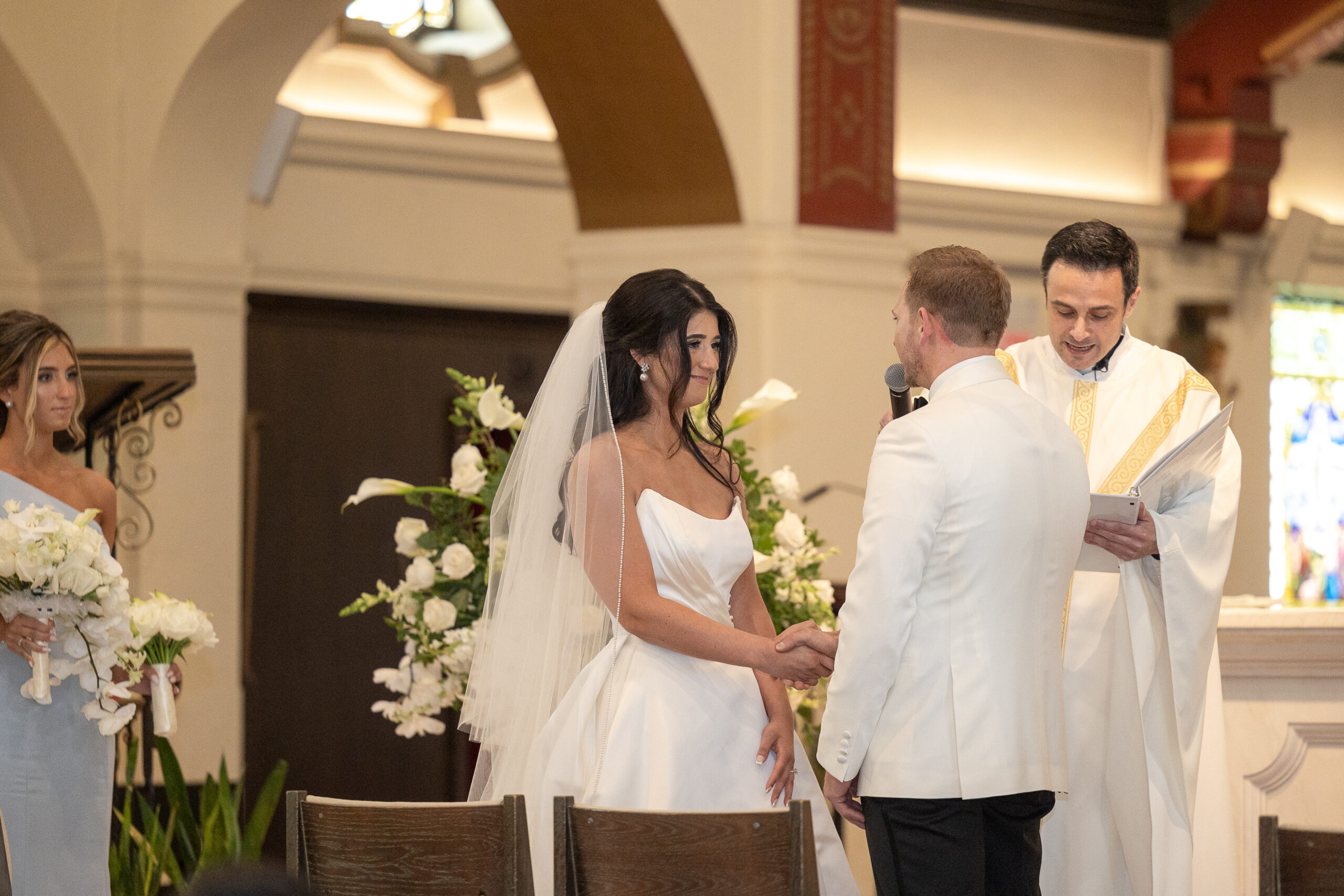 Bride and groom at New York wedding ceremony