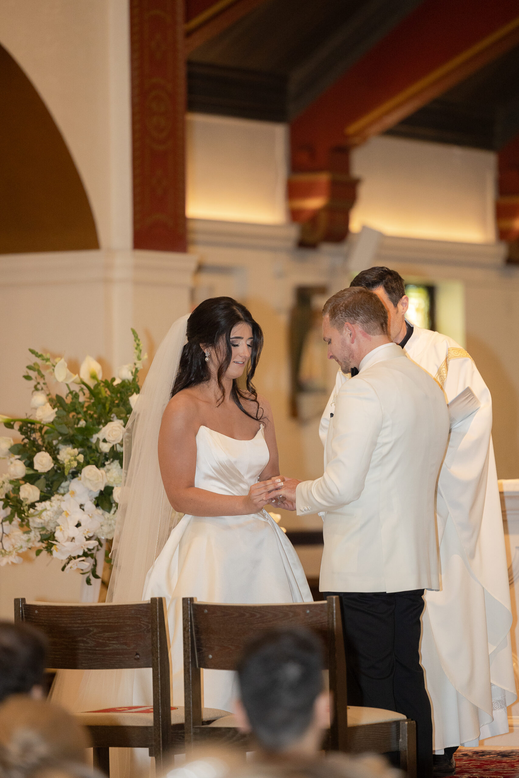 Bride and groom at New York wedding ceremony