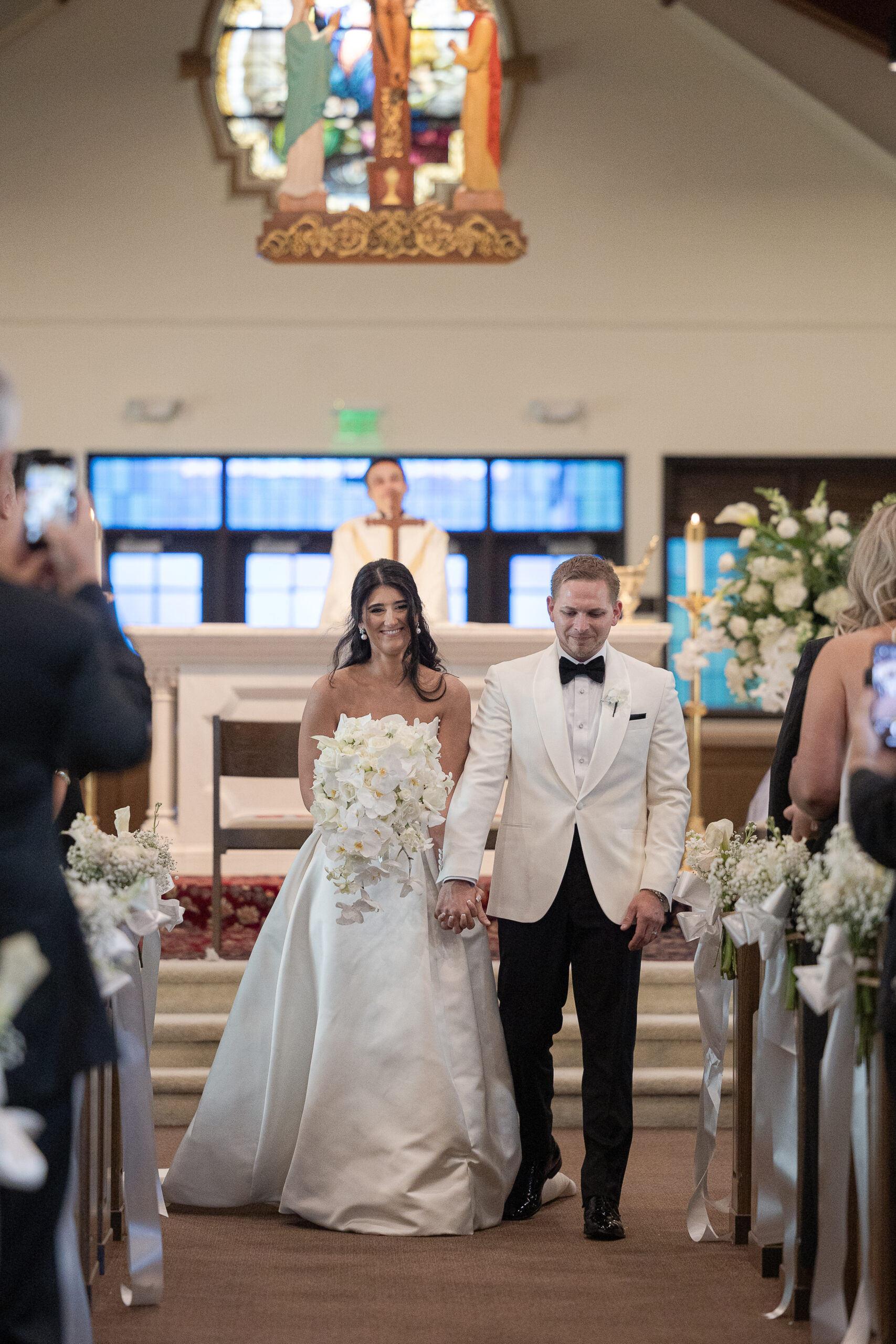 Bride and groom at New York wedding ceremony